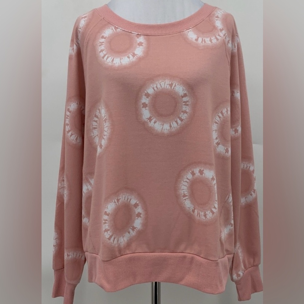 Splendid Pink Tie-Dye Raglan Sweatshirt XL